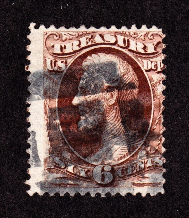 US O75 6c Treasury Department Used w/ Nested Box Fancy Cancel - Image 1 of 1
