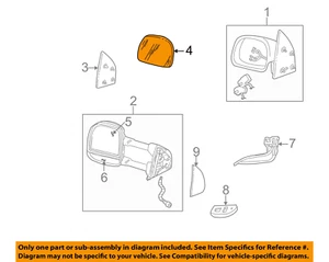 Mirror Glass Fits Ford F-250 Super Duty Passenger Front Door F81Z-17K707-AA  X8 - Bild 1 von 5