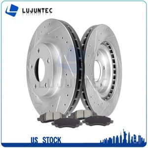 Front Ceramic Pads And Rotors Brake Discs For Mitsubishi Outlander Lancer - Picture 1 of 12