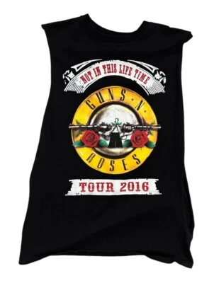 Camisa Guns N Roses Mediana Negra Tanque No en Esta Gira de por Vida Slash Axl Rose Foto 1 de 4