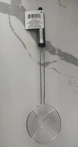 2X"LARGE" Mesh Strainer Ladle Stainless Steel Skimmer Frying Spoon Kitchen - Picture 1 of 3