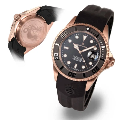 Steinhart Rubber Silicone Band Strap Black 22mm Ocean 42mm Steel Clasp 211-1007 - Image 1 of 4