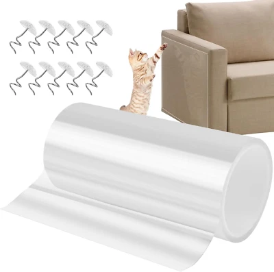 Protezione Graffi Gatto, 20CM*5M Nastro Adesivo Antigraffi per Gatti, Trasparent - Immagine 1 di 4
