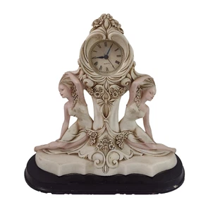 Art Nouveau Style Mantel Clock Girls Sitting Design Working 30cm 2.9kg Vintage - Picture 1 of 23