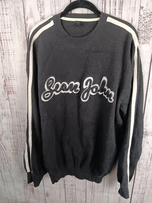 Sean John Pullover Sweater Men’s XXXL  Gray Gold Hipster Hip Hop Casual Crewneck - Image 1 of 4