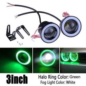 Juego de bombillas de luz de circulación diurna señal de afinación de conducción automática faros verdes de 76 mm - Imagen 1 de 8