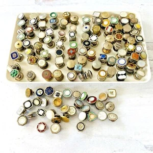 Art Deco Cufflinks Kum A Part Snap Links Make Your Own Rebel Pairs 90 + Pieces - Picture 1 of 17