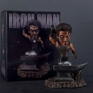 New! The Avengers Iron Man Tony Stark 18 cm Q Ver. Mini Forge Iron Figure Statue - Picture 1 of 22