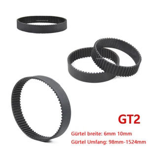 GT2 Zahnriemen 6mm 10mm Breite 2GT Antriebsriemen 98-1524mm Ring Typ Riemen CNC - Picture 1 of 5