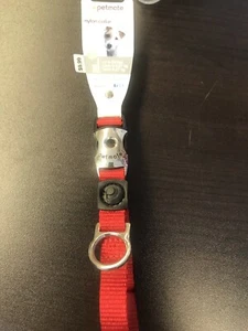 PETMATE COLLAR Red +adjustable Size Small, Metal Buckle, Chew Proof - Picture 1 of 1