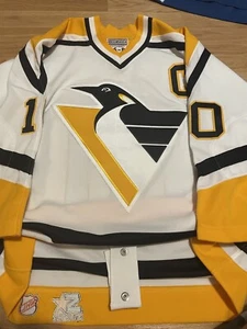 Ron Francis Pittsburgh Penguins Robo Authentic Starter Home White Jersey 46 - Picture 1 of 4