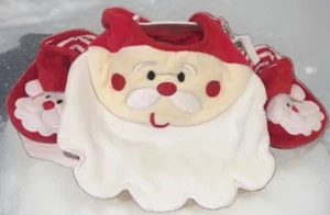 Koala Kids Infant Holiday Santa Baby Bib and Booties Set Red White 6-12M - Picture 1 of 6