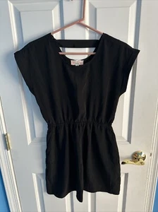 Pink Republic Short Romper Size Medium Black Gently Used - Picture 1 of 3