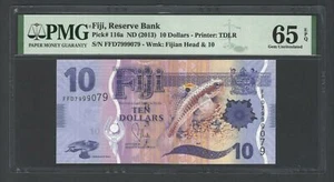 Fiji 10 Dollars ND(2013) P116a Uncirculated Grade 65 - Picture 1 of 2