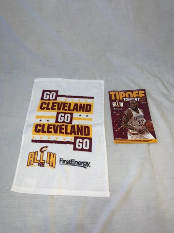 CLEVELAND CAVALIERS CHAMPIONSHIP PROGRAM AND RALLY TOWEL LEBRON JAMES 2016 CURRY Cover