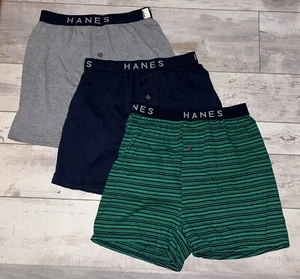 Pantaloncini boxer Hanes taglia S small confezione da 3 - verde/blu/grigio - Foto 1 di 10