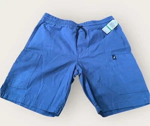 Nautica Shorts Boys Large Blue Outdoor Stretch Tie Front 100% Cotton Hiking New - Picture 1 of 7