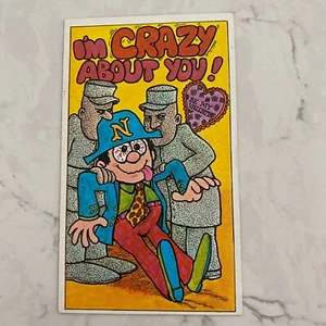 Vintage I'm Crazy About You! Valentine's Day Postcard Junk Journal Ephemera #21 - Picture 1 of 2