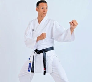 Hayashi PREMIUM KUMITE WKF Karate Gi FIGHTERS SPARRING Uniform LIGHT Poly White - Picture 1 of 8