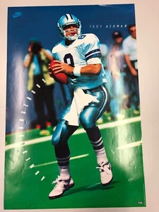 Nike Armed & Dangerous poster Troy Aikman Vintage Free Shipping - Picture 1 of 1
