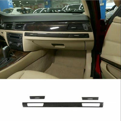 Cubierta de marco portavasos de agua para BMW Serie 3 E90 E92 E93 05-12 ABS Carbon Trim Foto 1 de 4