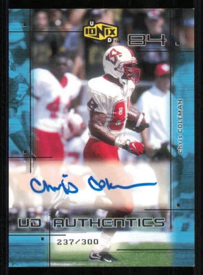 2000 UD Ionix UD Authentics #CN Chris Coleman B /300 - Image 1 of 2