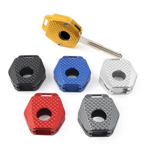 Motorcycle Key CNC Aluminum Key Ring Cover Case For Honda VFR800 CB600 CBR1000RR - Foto 1 di 12