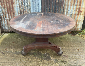 Regency Mahogany And Rosewood Centre Table Restoration Project