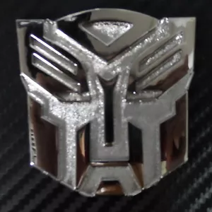 Car Badge Transformers Autobot Chrome Metal Motocycle Side Rear Emblem Sticker - Bild 1 von 4