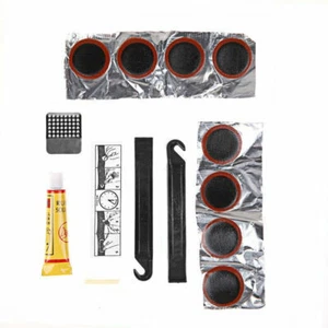 Bicycle Bike Tyre Puncture Repair Tool Kit Emergency Cycling Glue Adhesive Patch - Picture 1 of 11