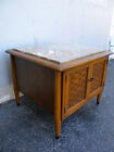 Mid Century Marble Top Low Nightstand Side End Table 0091