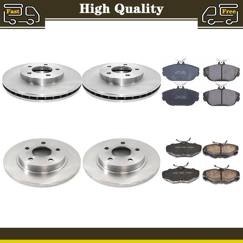 6xConjunto de pastilhas de freio rotores de disco compatível com 2000 Mercury Sable 1993 Lincoln Continental - Imagem 1 de 4