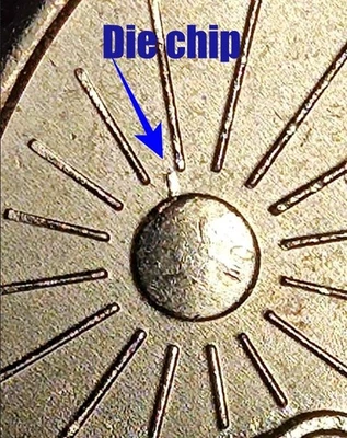 2006 P Nebraska State Quarter with Solar flare die chip error uncirculated - Image 1 of 4