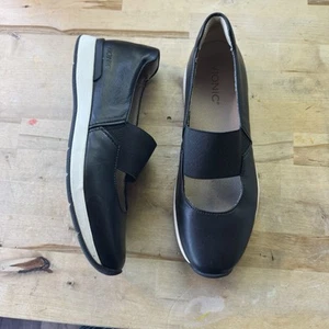 Vionic Cadee Black Leather Slip On Shoes Size 8.5 - Imagen 1 de 10