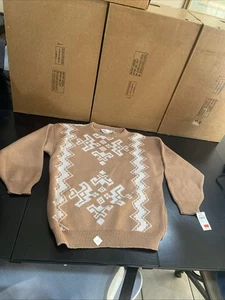 Vintage Breeze Pullover Größe M braun Weihnachtsstil Polyester - Bild 1 von 5