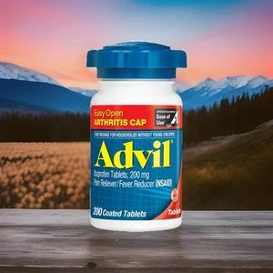 Advil Pain Reliever and Fever Reducer 200mg Easy Open Cap - 200 ct EXP 6/26 - Picture 1 of 1
