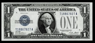 1928-A $1 SILVER CERTIFICATE NOTE~~CRISP~ALMOST UNCIRCULATED - Image 1 of 2