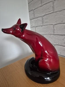 Royal Doulton Large Flambe Fox 23cm PERFECT CONDITION - Picture 1 of 12