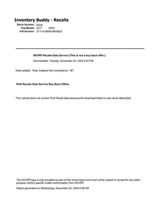 Wiper 变速器适用于 15-21 WRX 1107816 — 第 1/4 张图片