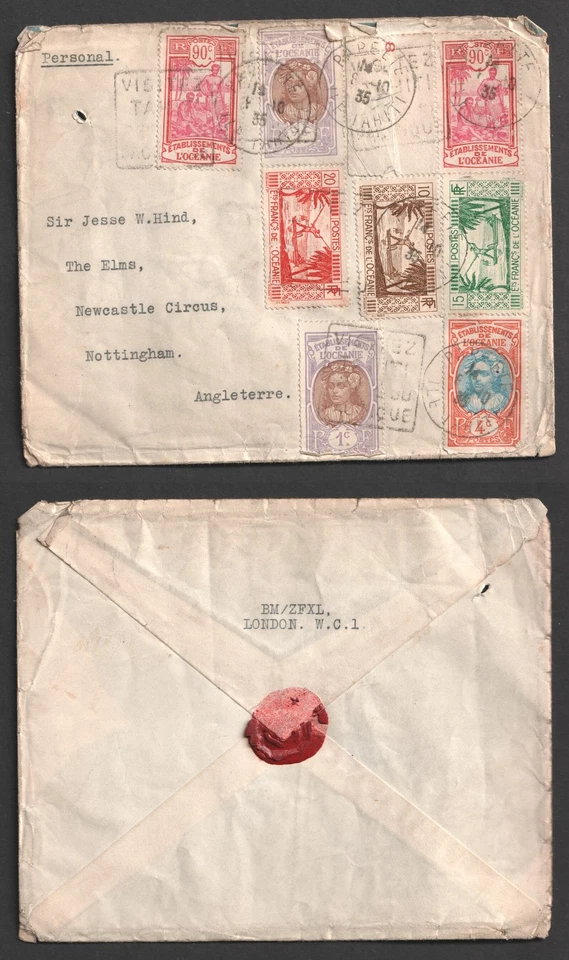 Cubierta francesa Oceana 1935 a Inglaterra. Pesca con lanza Foto 1 de 3