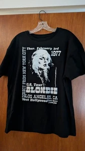 Vintage Style Blondie 1977 Konzert Poster Tour T-Shirt Band Größe Large - Bild 1 von 6