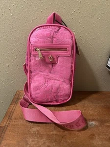 Neu mit Etikett Juicy Couture Beachin Sling Umhängetasche Umhängetasche saftiges Pink KOSTENLOSER VERSAND - Bild 1 von 8