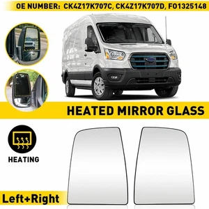 For 2015-2022 Transit 350 Ford HD Mirror Heated Side Glass Upper Left Right Side - Picture 1 of 13
