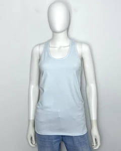 Athleta Chi Tank Top Damen SP blau Racerback U-Ausschnitt atmungsaktiv Logo - Bild 1 von 10