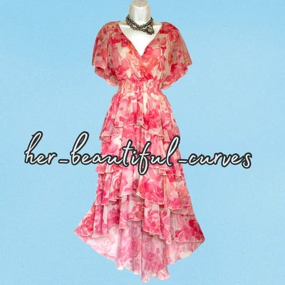 QUIZ VESTIDO FLORAL BRILLANTE TREDS BODA OCASIÓN FIESTA TALLA 14 Foto 1 de 4