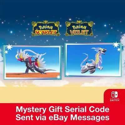 NINTENDO Pokemon Scarlet and Violet Shiny Koraidon and Miraidon Serial Code NEW UNUSED