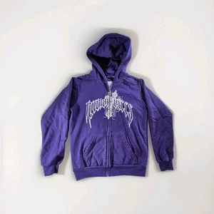 Human Vices Long Sleeve Full Zip Jacket Hoodie Streetwear Metal Font Size Medium - Picture 1 of 13