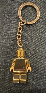 Classic LEGO Minifigure Keyring Gold Minifig Keychain Collectable - Picture 1 of 6