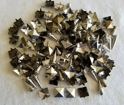 1 cup of Sewing or Craft Studs - square & cone - Image 1 of 2