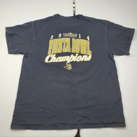 UCF Knights 2014 Tostitos Fiesta Bowl Champions Football T Shirt Mens L Graphic Cover